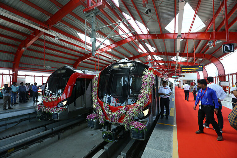 prayagraj light metro station name and its route