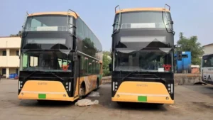 prayagraj double decker bus route and price