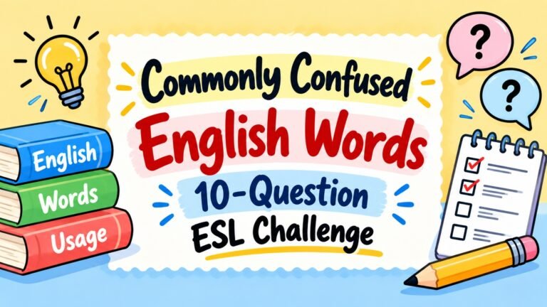 Commonly Confused English Words 10-Question ESL Challenge quiz